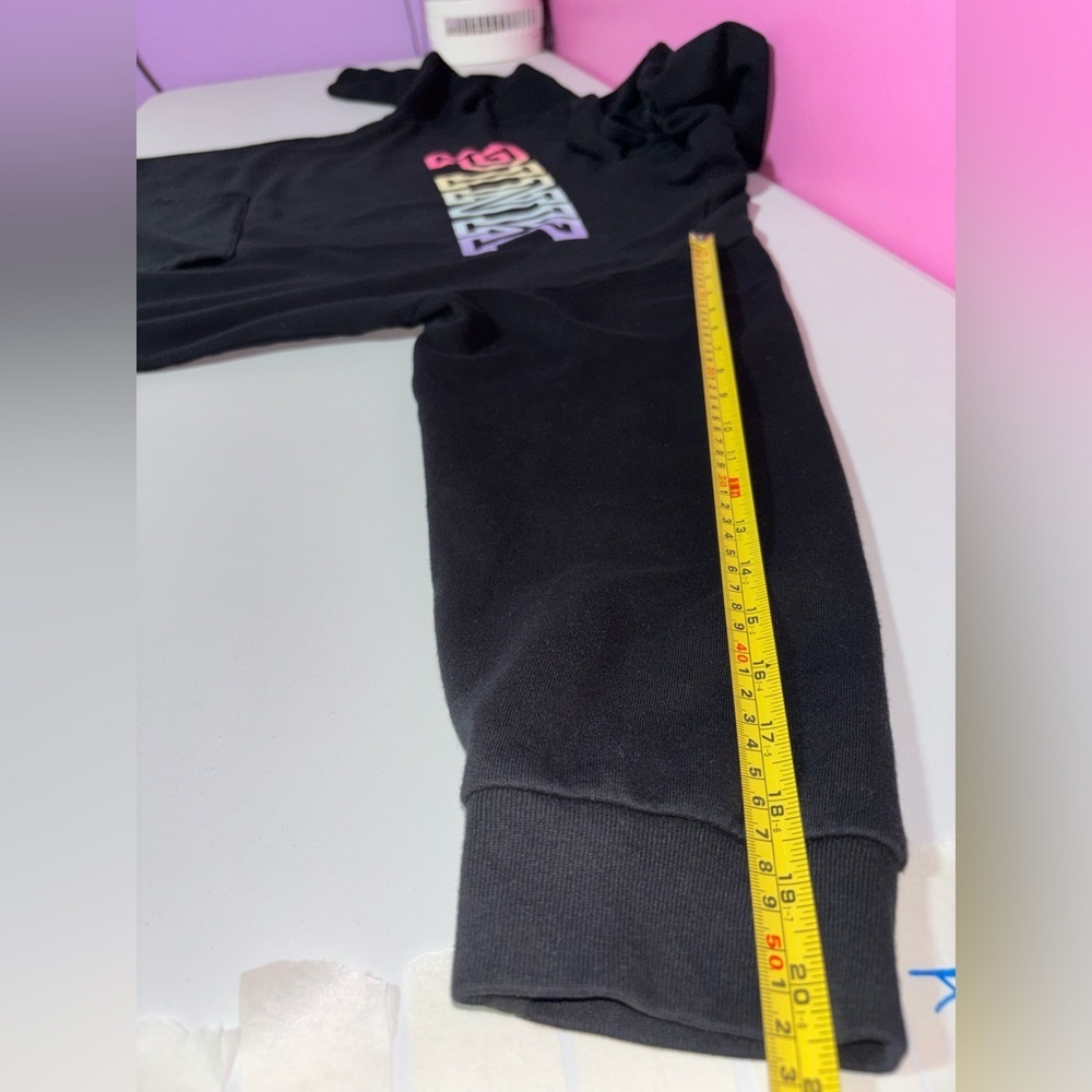 Victoria’s Secret PINK Black Hoodie Pullover Oversized Logo Cozy Sweatshirt - Picture 10 of 10